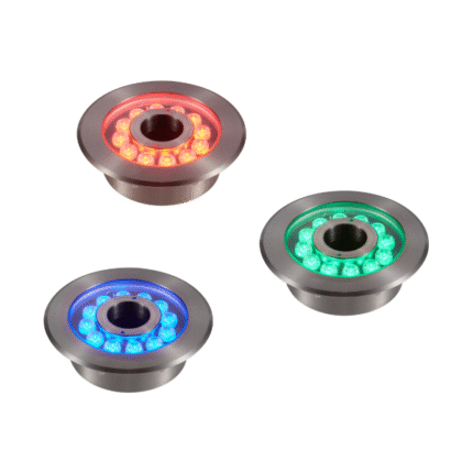 Luces Sumergibles para Piletas Tipo Corona Inox RGB 24V Pool Light