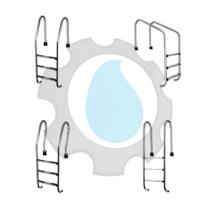 Escaleras de Piscina 3 Pasos Acero Inoxidable Peldaños Antideslizantes