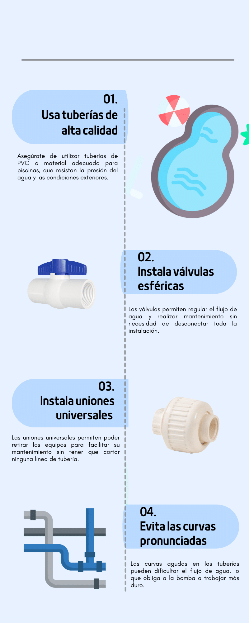 pasos bomba para piscina